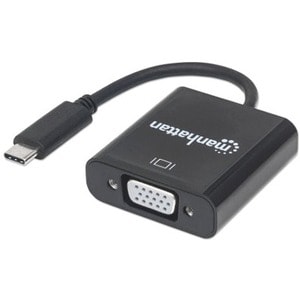 Convertidor USB-C a SVGA Manhattan 151771 Negro