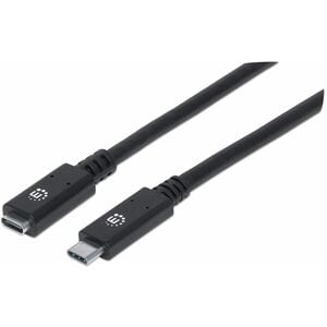 Manhattan Cable USB-C V3.1 Extensión 0.5m Negro