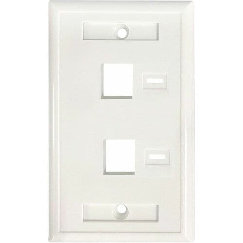 Faceplate 2 puertos blanco