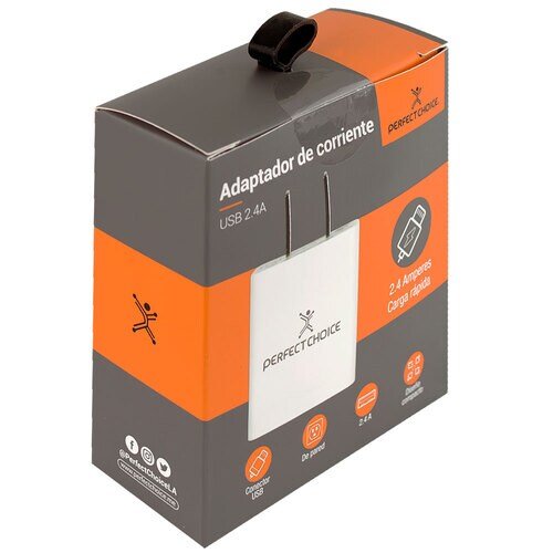 Adaptador de Corriente Universal Perfect Choice 2.4A - Vista lateral