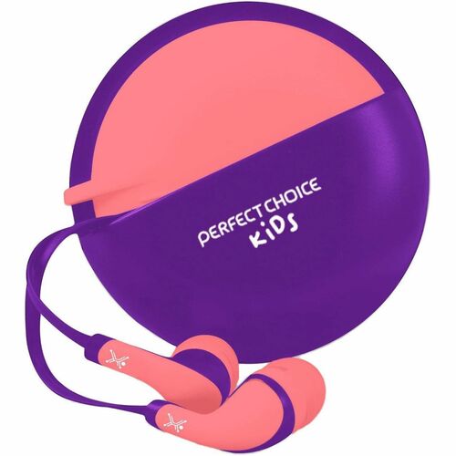 Audífonos Perfect Choice Rosa - Case y Cable Retráctil