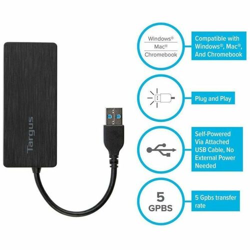 Hub Targus USB 3.0 trasero