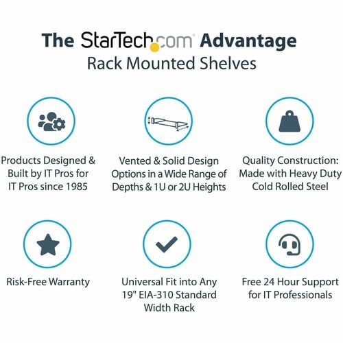 Estante Universal StarTech.com CABSHELF para rack 2U 19 pulgadas