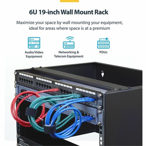StarTech.com Soporte Montaje Pared 6U - Vista frontal