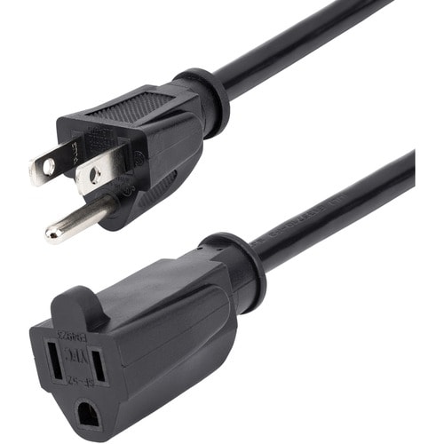 StarTech.com Cable de Extensión 1m NEMA 5-15R a 5-15P Negro