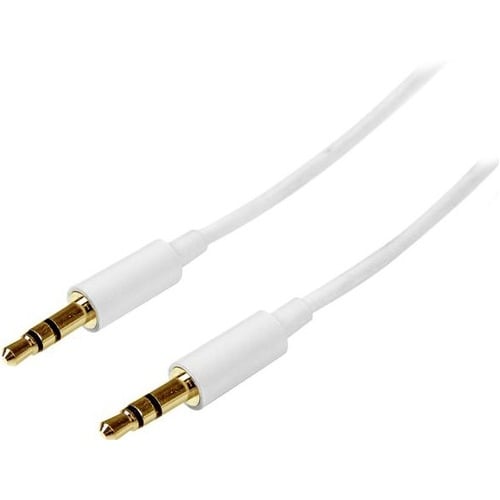 StarTech.com Cable de 1 metro Delgado de Audio Estéreo con Plug Mini Jack de 3.5mm - Blanco
