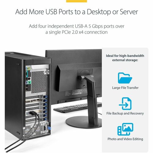StarTech.com Tarjeta PCIe USB 3.0 - Vista trasera