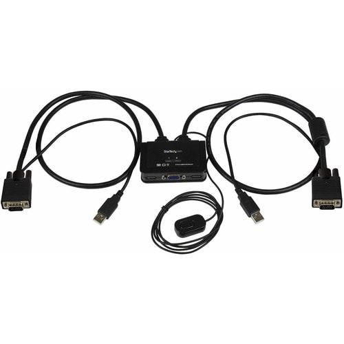 StarTech.com Switch Conmutador KVM de Cable 2 Puertos VGA USB