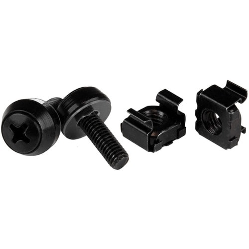 StarTech.com Paquete de 100 Tornillos y Tuercas Jaula Cage Nuts M5x12mm - Negro