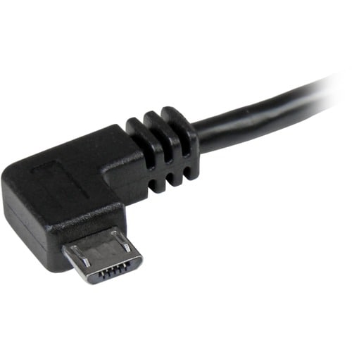 Cable StarTech.com Micro USB 2m con conector acodado a la derecha - Negro