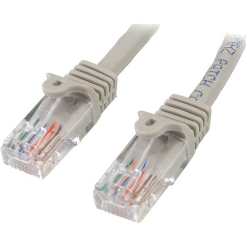 StarTech.com Cable Ethernet Cat5e 5m gris - vista frontal