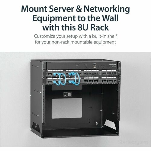 StarTech.com GABINETE RACK DE PARED CON ESTANTE INCORPORADO 8U - imagen 5