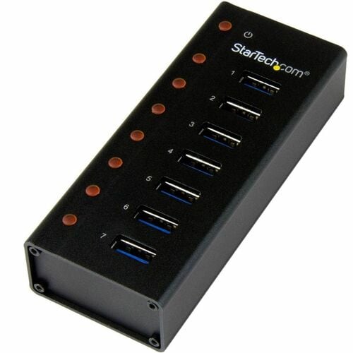 StarTech.com Hub USB 3.0 de 7 puertos - vista trasera con cable