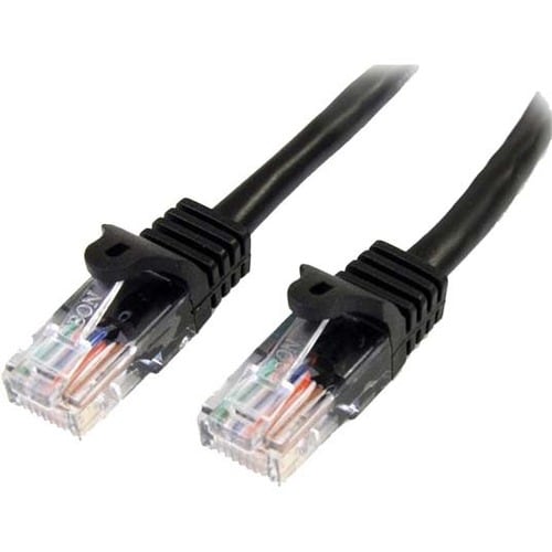Cable de red StarTech.com Cat5e 0.5m negro - vista frontal
