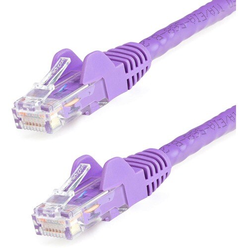 StarTech.com Cable de Red 30cm Púrpura Cat6 UTP Ethernet Gigabit RJ45 sin Enganches