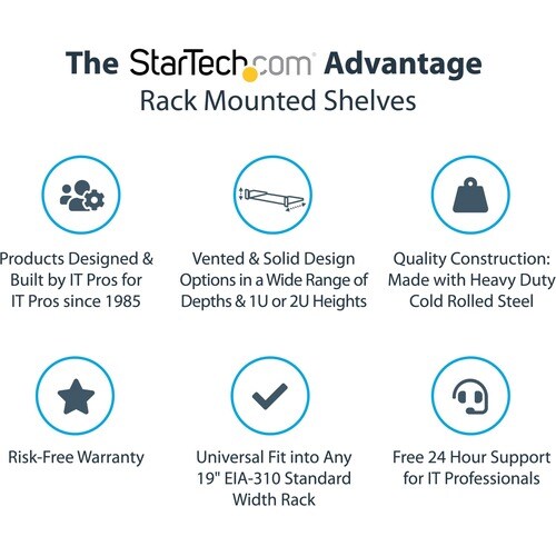 StarTech.com Charola Estante Ventilado 1U