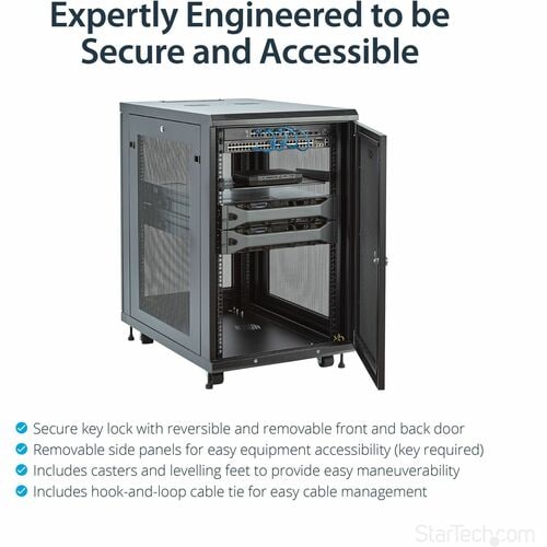 StarTech.com Gabinete Rack 18U Vista Frontal