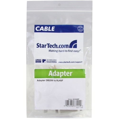 StarTech.com Adaptador DB25 a RJ45 vista lateral