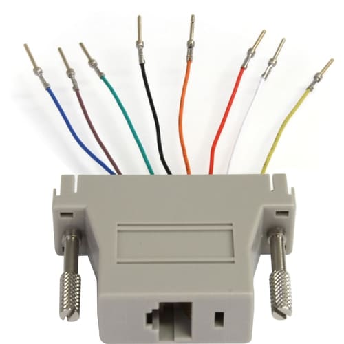 StarTech.com Adaptador DB25 a RJ45 detalle conectores