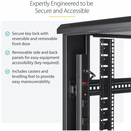 Vista frontal del rack StarTech.com 42U