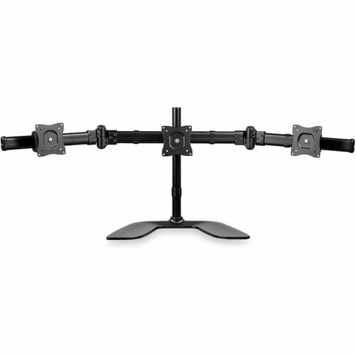 Vista frontal del soporte con monitores