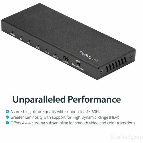 Divisor HDMI 4 puertos vista frontal