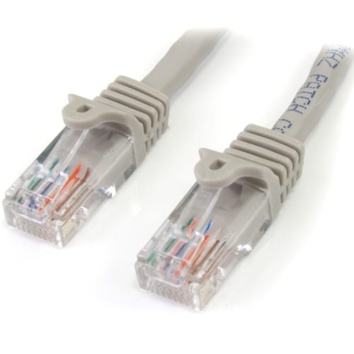 StarTech.com Cable de 1m Gris de Red Fast Ethernet Cat5e RJ45 sin Enganche - Cable Patch Snagless