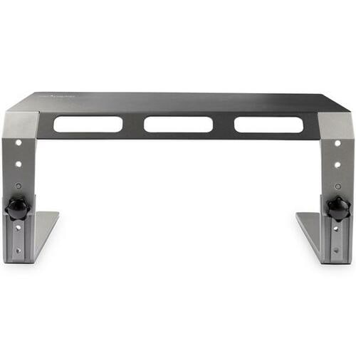 Base monitor aluminio negro plata
