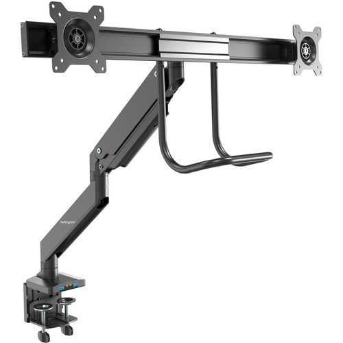 Vista frontal del soporte doble StarTech.com ARMSLIMDUAL2USB3