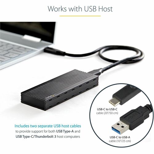 Gabinete con cables USB-C y USB-A incluidos