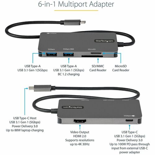 Adaptador conectado a una laptop
