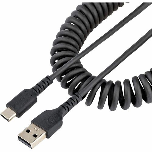StarTech.com Cable USB A a USB C en Espiral Negro