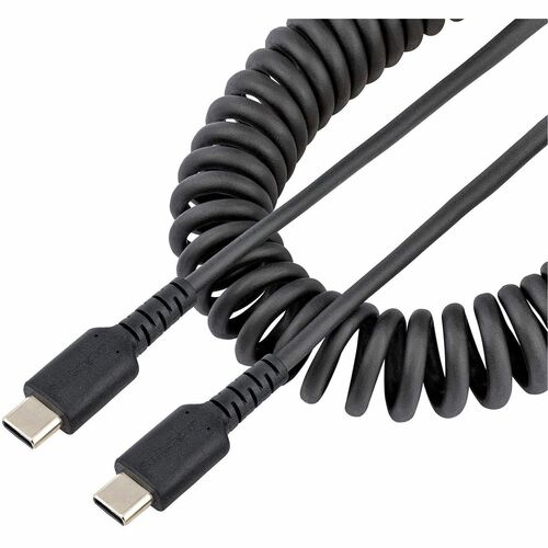 StarTech.com Cable USB C en espiral de 1m - Negro
