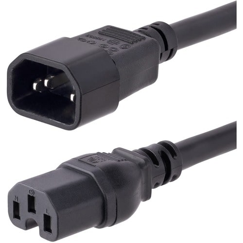 StarTech.com Cable de 3m de Extensión de Corriente - C14 a C15