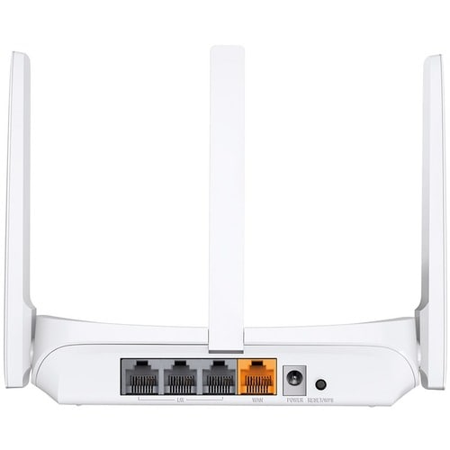 Mercusys MW306R vista trasera con puertos