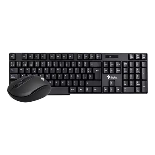 Kit Mouse y Teclado Inalámbrico Negro Stylos