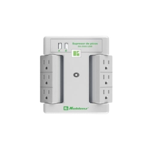 Koblenz SS-2000 USB Multicontacto Supresor de Picos