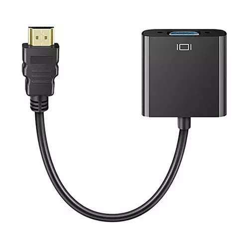 CABLE ADAPTADOR HDMI MACHO A VGA HEMBRA NEGRO EMPAQUE