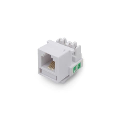 BRobotix Jack RJ11 CAT3 Blanco - Vista frontal