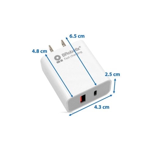 BRobotix FASTCHARGE CARGADOR USB V3.0 18 W DUAL TIPO A Y TIPO C BROBOTIX - imagen 3