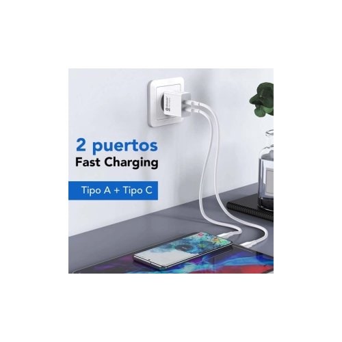 BRobotix FASTCHARGE CARGADOR USB V3.0 18 W DUAL TIPO A Y TIPO C BROBOTIX - imagen 5