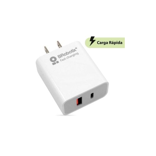 BRobotix FASTCHARGE CARGADOR USB V3.0 18 W DUAL TIPO A Y TIPO C BROBOTIX - imagen 7