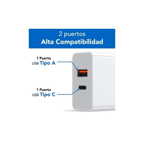 BRobotix FASTCHARGE CARGADOR USB V3.0 18 W DUAL TIPO A Y TIPO C BROBOTIX - imagen 8