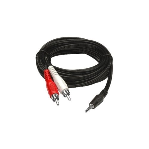BROBOTIX Cable RCA Macho 2 a 3.5 mm Macho - vista frontal