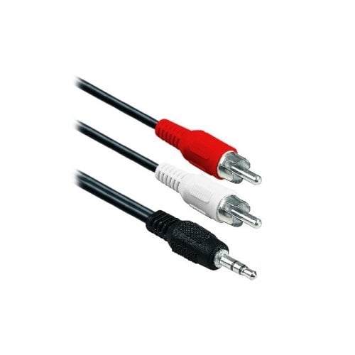 BROBOTIX Cable RCA Macho 2 a 3.5 mm Macho - vista lateral