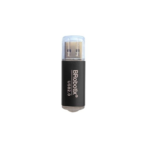 BROBOTIX Lector MicroSD USB 2.0 Metálico Negro