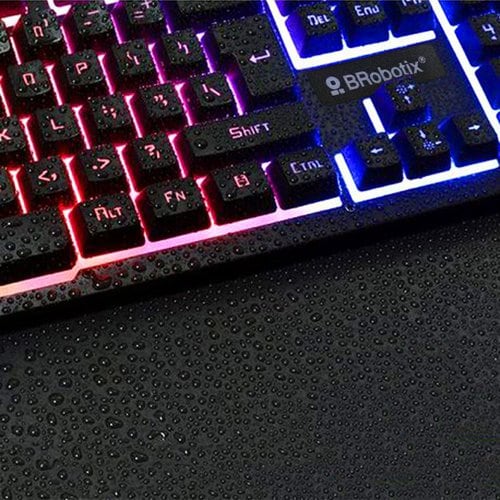 Teclado Combo USB Iluminado BRobotix - Iluminación RGB