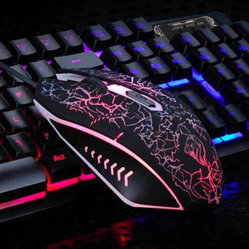 Teclado Combo USB Iluminado BRobotix - Empaque