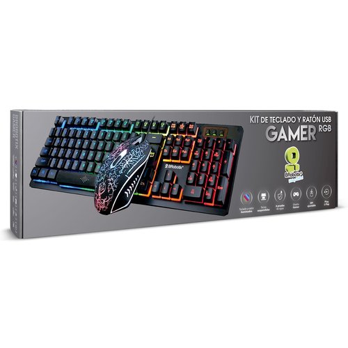 Teclado Combo USB Iluminado BRobotix - Detalle mouse