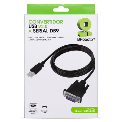 BROBOTIX Convertidor USB a Serial DB9 – conector de cerca